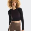Kadın Studio Knit Long-T Crop