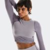 Kadın Studio Knit Long-T Crop